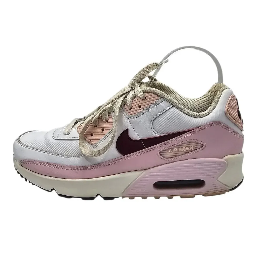 Nike Youth Air Max 90 in Pink Foam/Dark Beetroot Low Top Athletic Sneaker